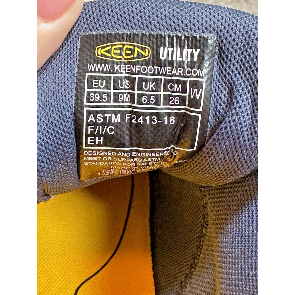 KEEN Utility Men's 9M Navy Blue Sparta Alloy Toe Work Shoes New without‎ Box - Picture 7 of 7